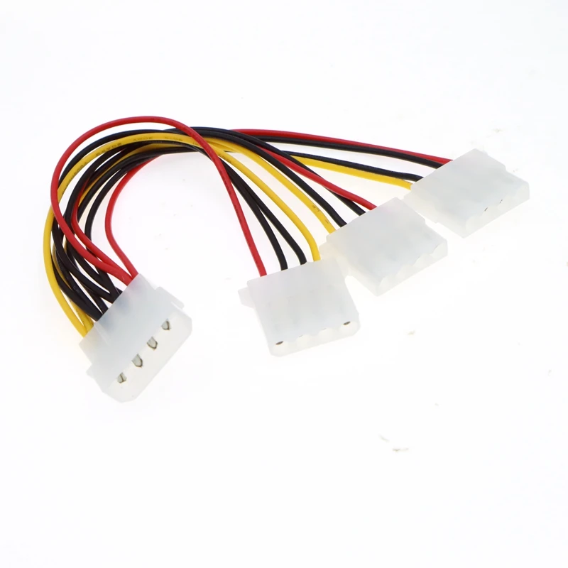 20 см Лучшая цена 4-контактный IDE шнур питания HY1578 Molex штекер на 3-портовый гнездовой