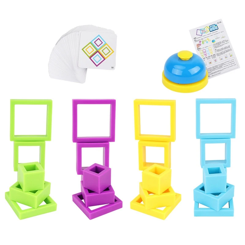 

Скоростная игра для укладки и строительства для детей, настольные игры с рамой для детей в возрасте 8 лет, сочетаются с узором, выигрыш карт