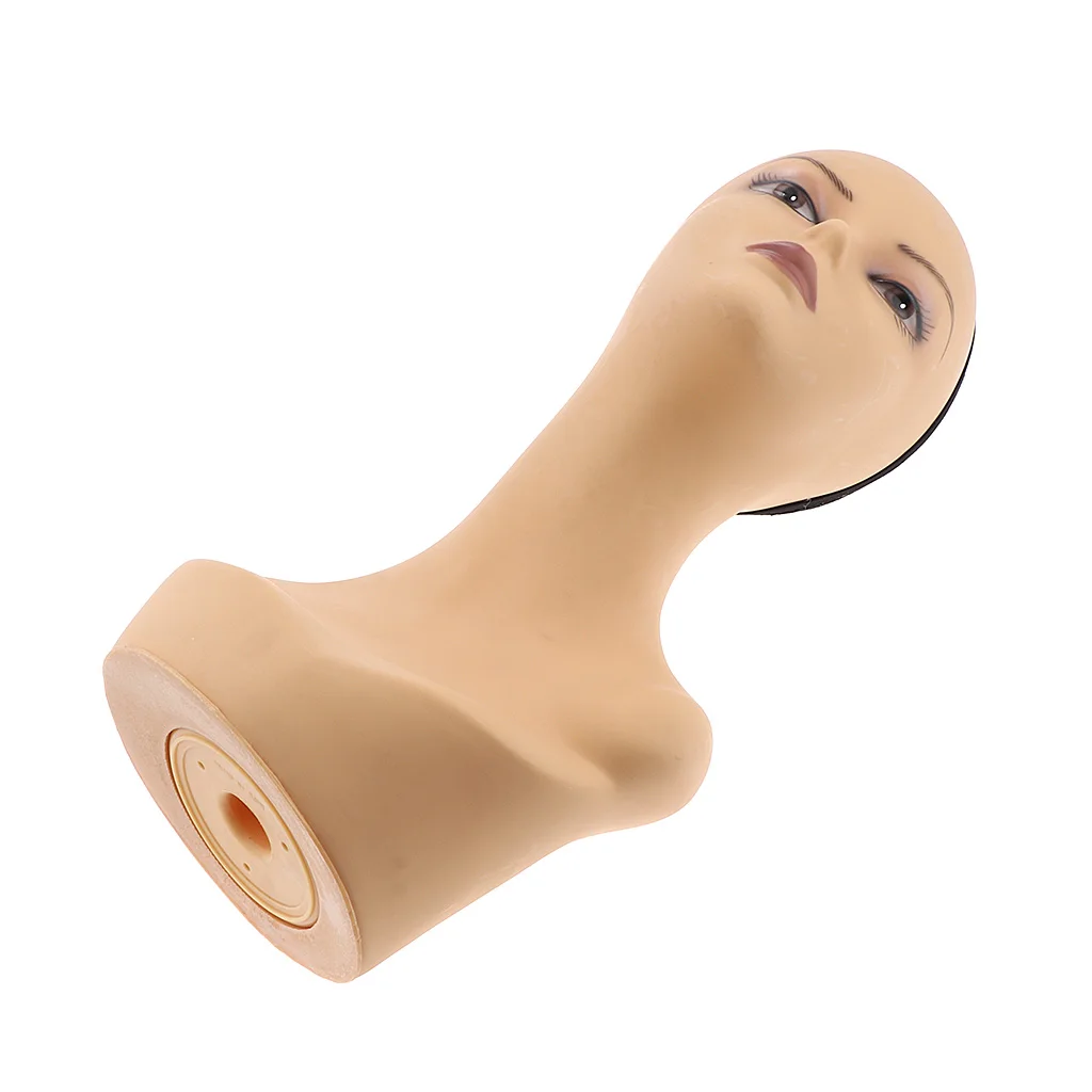 

Mannequin Head with Net Wig Cap Cosmetology Model Scarfs Display Stand Rack