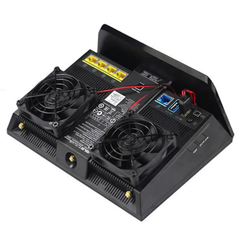 

W3JD 1Set Cooling Fan USB Power Supply Fan Cooler for A-SUS RT-AC68U/AC86U/AC87U/R8000/AC5300 Router