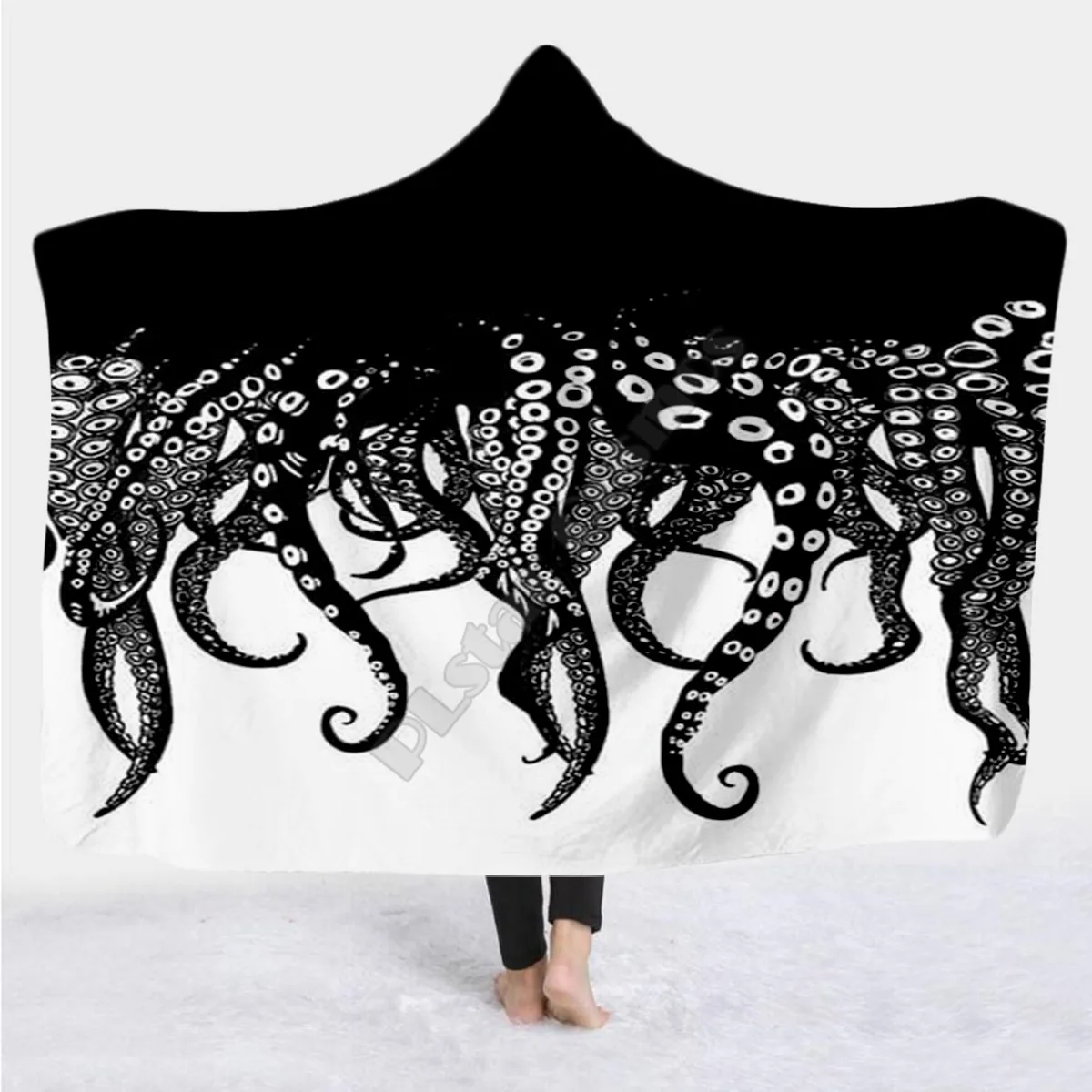 

Octopus Hooded Blanket 3D Over Printed Unisex Hooded Blanket Wearable Blanket Adults Kids 04