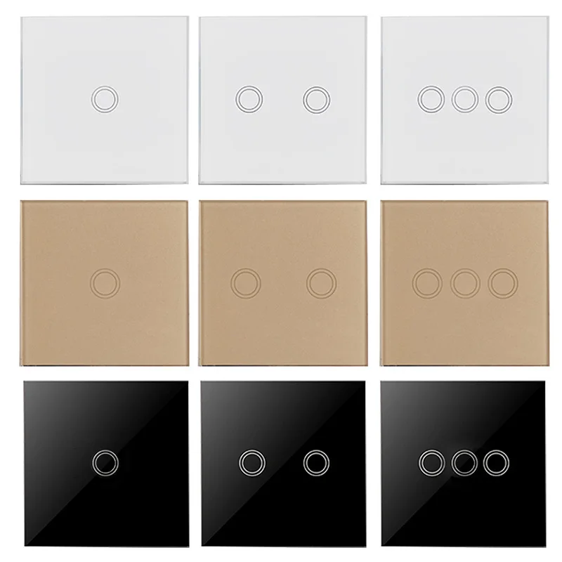 Сенсорный выключатель ЕС Великобритания 220 В лампа сенсорный сенсор