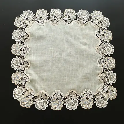 Европейская вышитая настольная дорожка стол с флагом покрытие для стола розовая