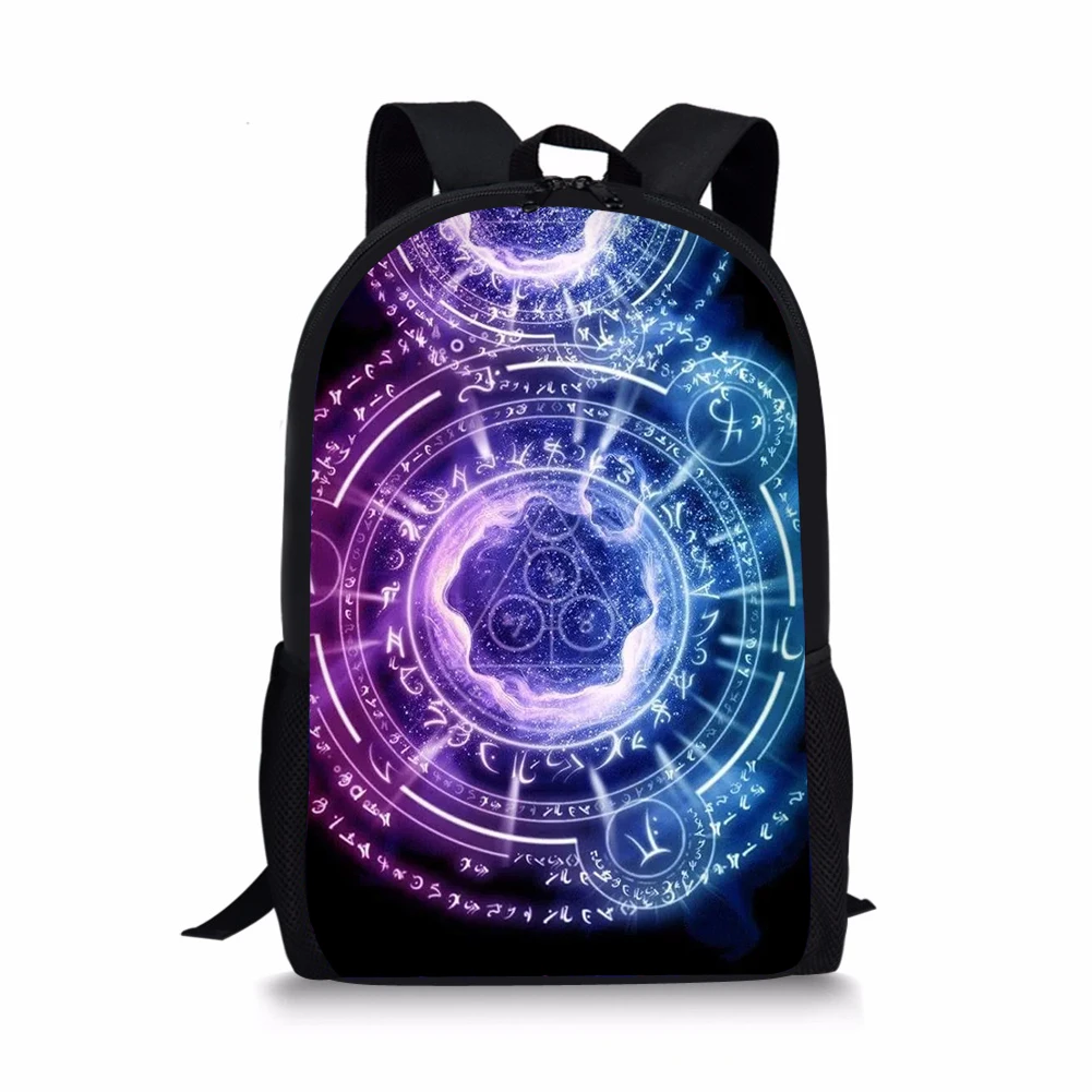 "Модный рюкзак для школьников Магия массив с принтом школьные ранцы для мальчиков и девочек подростков дорожная сумка-портфель мужские и же..."