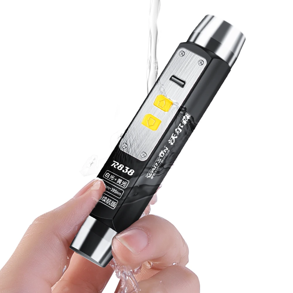 USB Перезаряжаемый 365nm УФ светодиодный светильник-вспышка, Нефритовый камень, оценочный светодиодный светильник, 4 светильник, источник с одной вспышкой, светильник