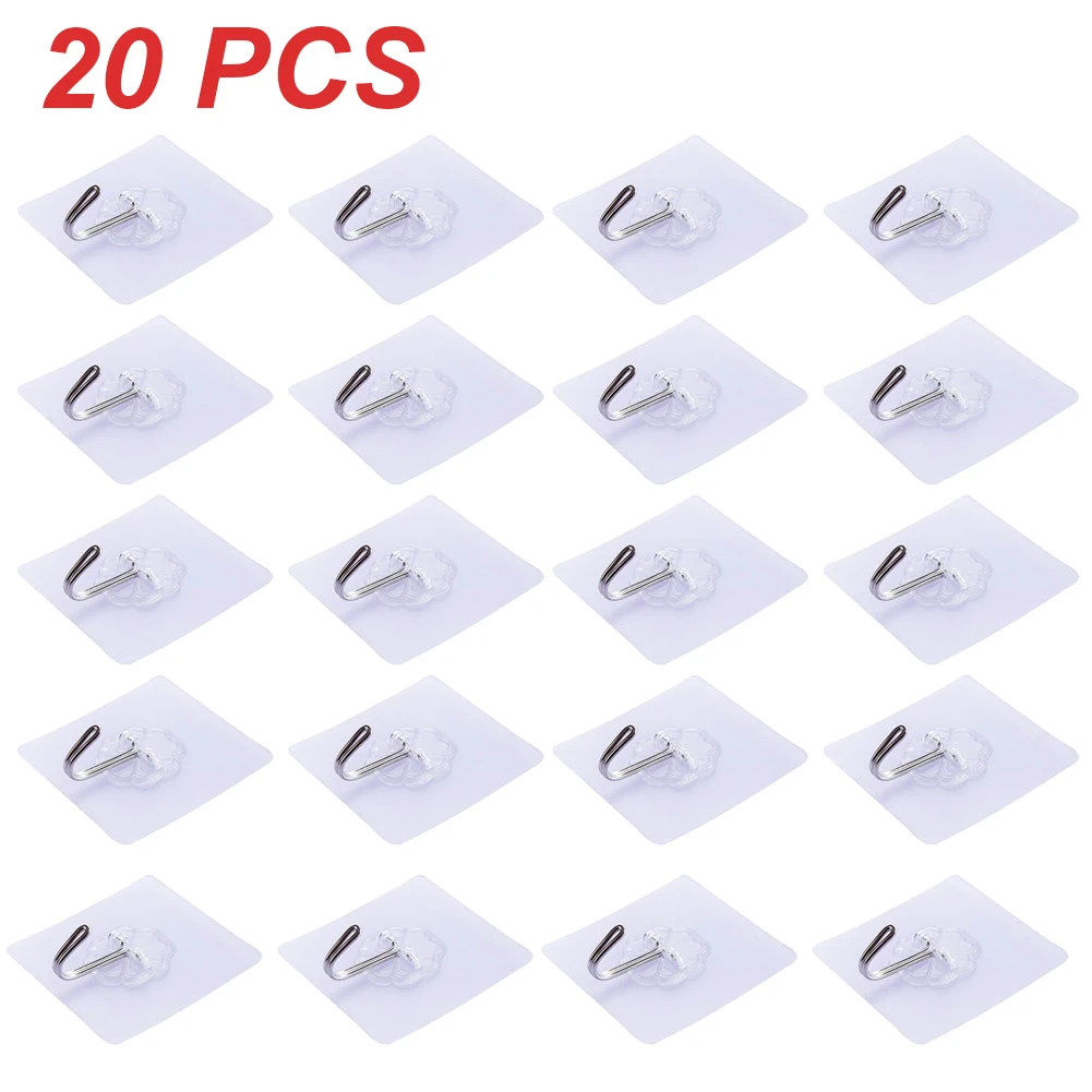 

0pcs Strong Self Adhesive Door Wall Hangers Hook Suction Heavy Load Rack Cup Sucker Transparent for Kitchen Bathroom Hooks
