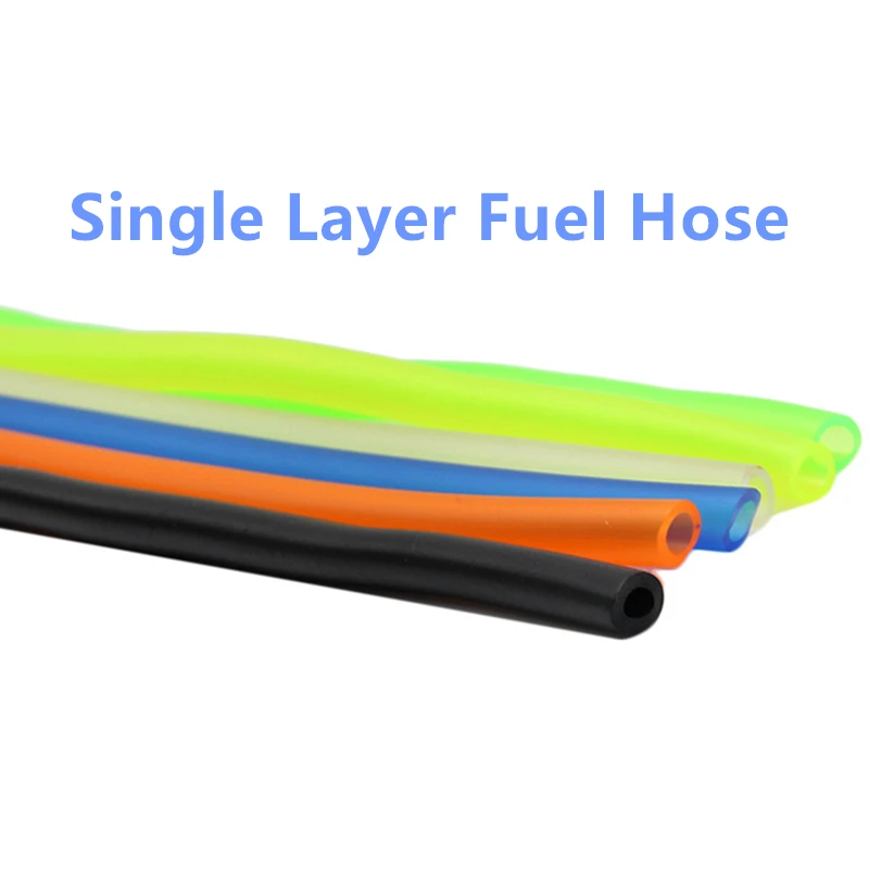Шланг для топливного масла мотоцикла 1 м одинарный/двухслойный желтый зеленый