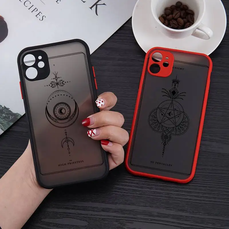 

Tarot design aesthetic pattern Phone Case matte transparent For iphone 7 8 11 12 plus mini x xs xr pro max cover