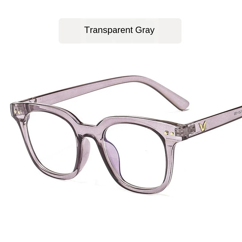 

HUHAITANGNew Retro Glasses Frame Beige Chic Nail Frame Mirror Sydney Celebrity Inspired Plain Glasses Anti-Blue UNAC Goggles