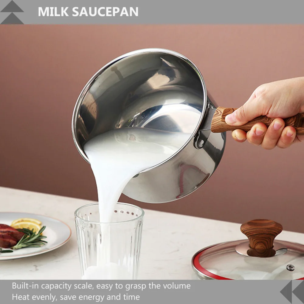

1pc Stainless Steel Pot Practical Pot Soup Pot Side-food Pot with Handle