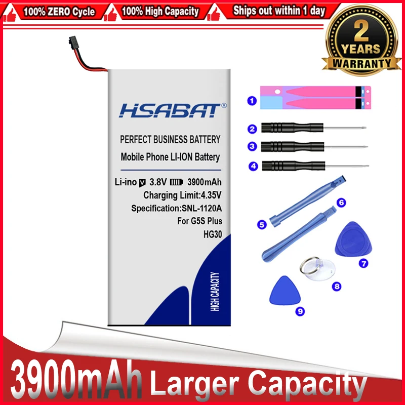 Аккумулятор HSABAT 0 цикл 3900 мАч HG30 для Motorola Moto G5S Plus Двойной аккумулятор XT1791 XT1792 XT1793