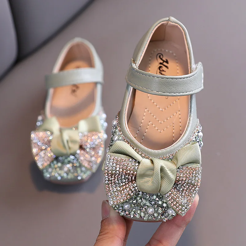Туфли принцессы для девочек детские туфли на плоской подошве Новинка осени 2021 с