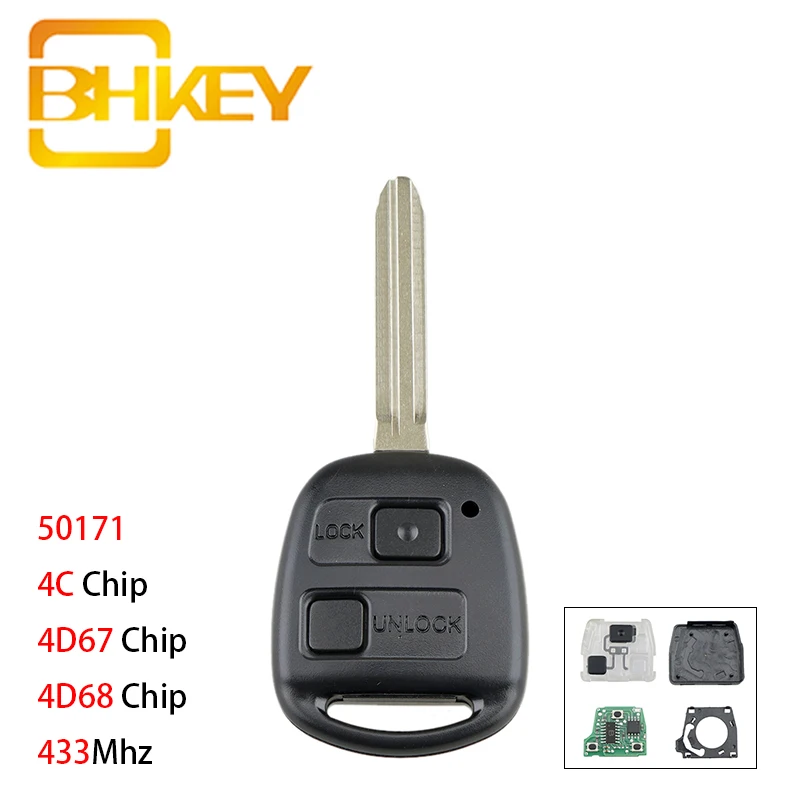 Умный Автомобильный ключ BHKEY 50171 с 2 кнопками для Toyota Avensis Kluger RAV4 Prado Tarago