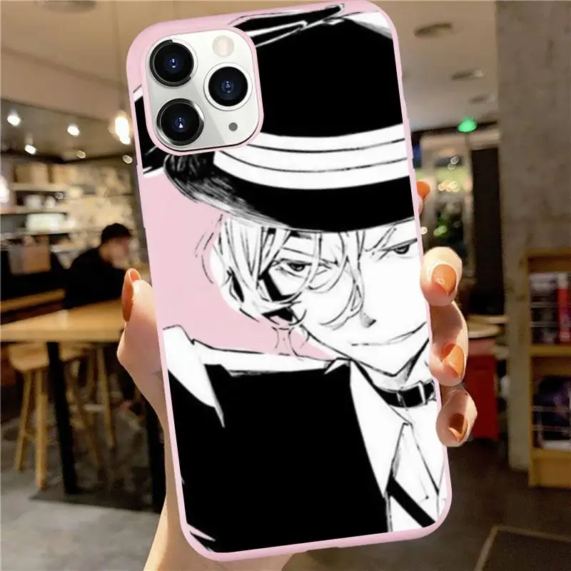 

Bungo Stray Dogs Phone Case Candy Color for iPhone 6 7 8 11 12 s mini pro X XS XR MAX Plus custom protective universal funda
