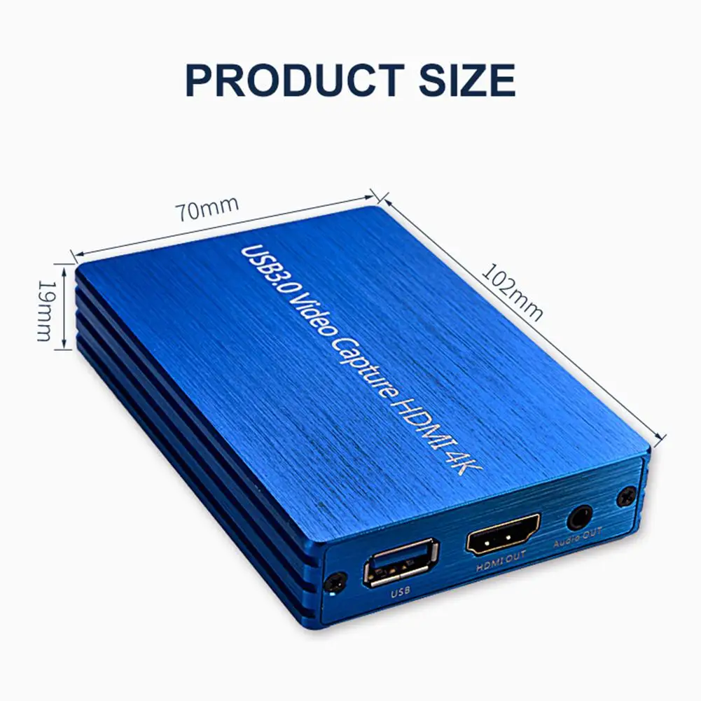 Высокое качество видеозахвата 4K HDMI Захват карты коробка USB 3 0 привод Бесплатная