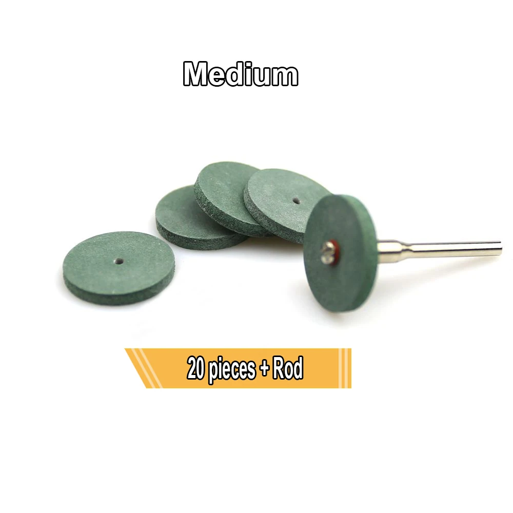 Полировальные круги RAMS BRALIN, 21 шт., резиновые, диаметр 22 мм, 3 мм