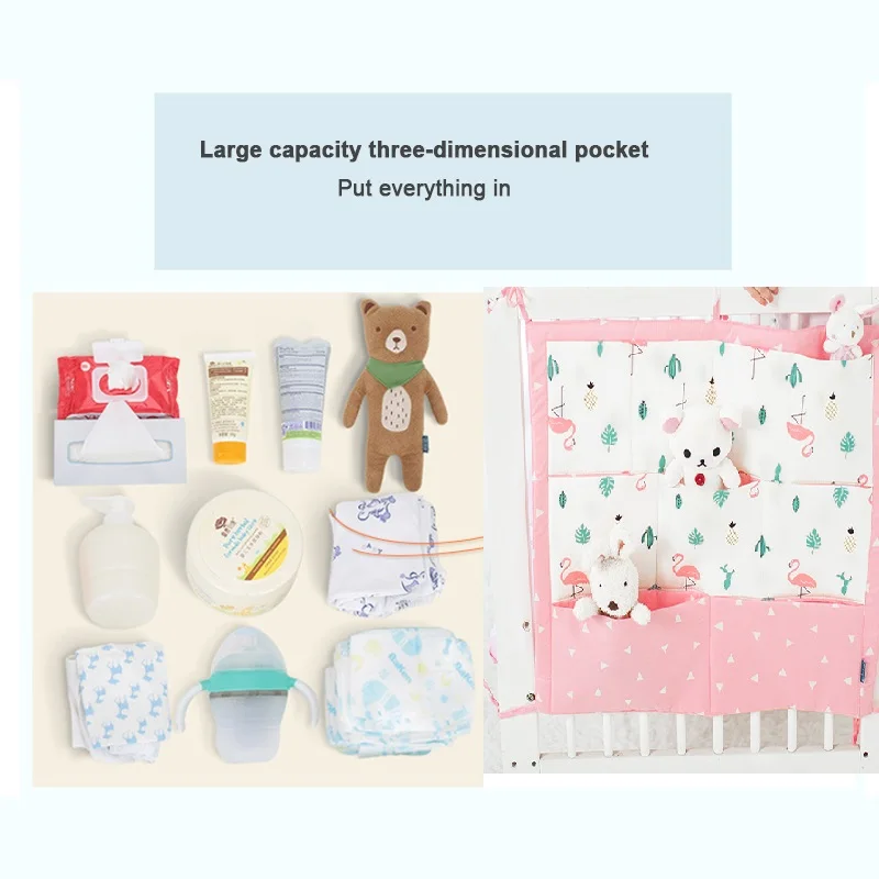 Висячая сумка для хранения детской кроватки хлопковые подгузники и игрушки