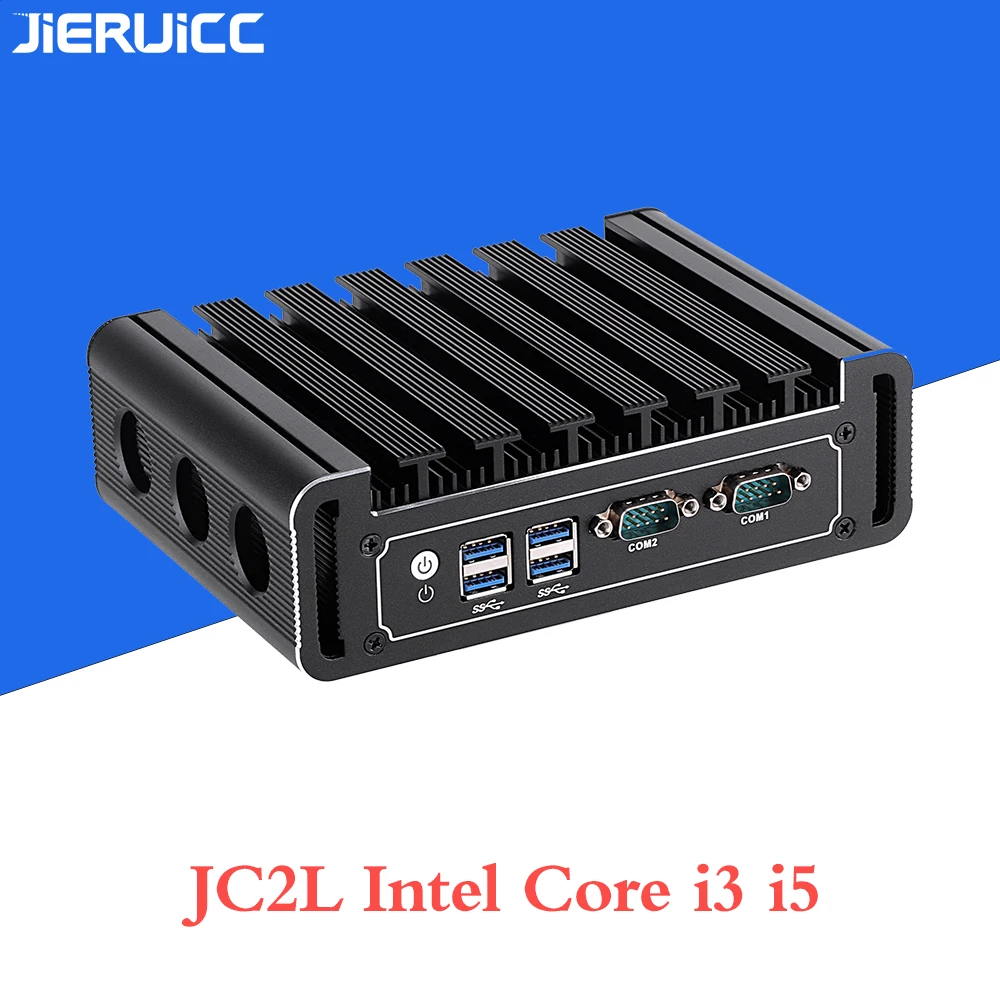 Мини-ПК без вентилятора Core i3 7100u i5 7200u JC2L с 2 * RTL 8111E 10 м/100 м/1000 м Lan com-портами M.2 SSD lan nano