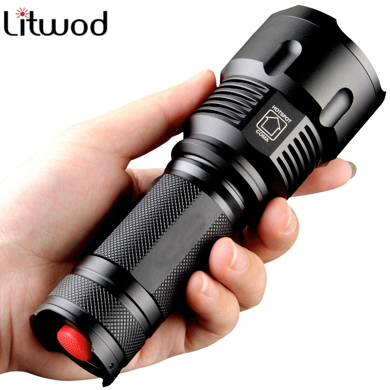 Водонепроницаемый светодиодный фонафонарь Litwod Z401006 CREE XLamp XHP70.2 3 аккумулятора