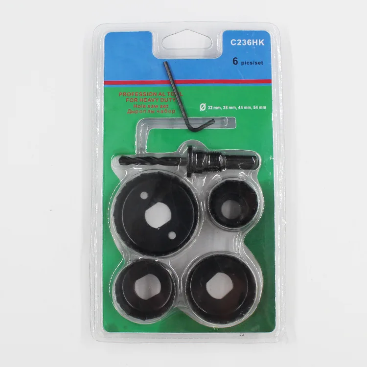 6 шт. M42 биметаллический дырооткрыватель набор деревообрабатывающий Дырокол