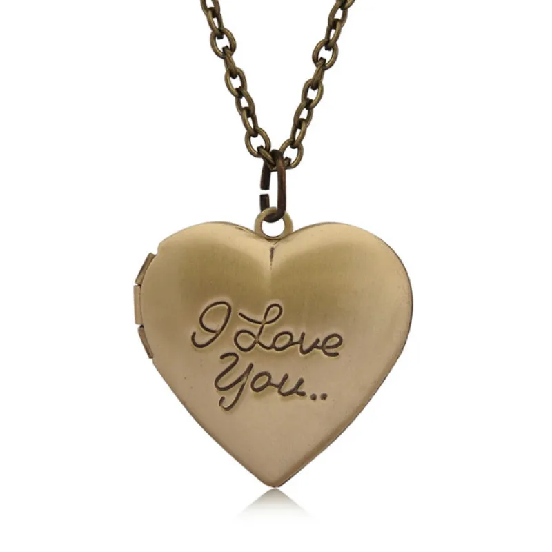 Металл сердечки Цепочки и ожерелья с подвесками память ювелирные изделия для