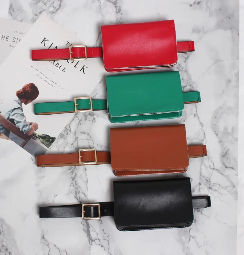 

SeeBeautiful New Fashion 2020 Summer Autumn Simple Metal Pin Buckle Detachable Bag PU Leather Girdle Waist Belts Women N406