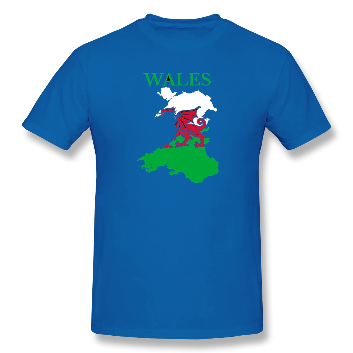 

Wales Map Flag Funny Novelty Men's Basic Short Sleeve T-Shirt R282 Tops Tees European Size