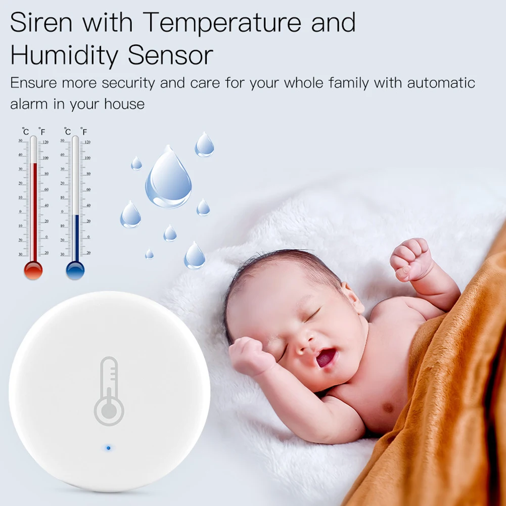 Pratical Tuya ZigBee Smart Home Indoor Room Temperature Humidity Sensor Hub Required Automation Modules 37*37*11.6mm | Электроника