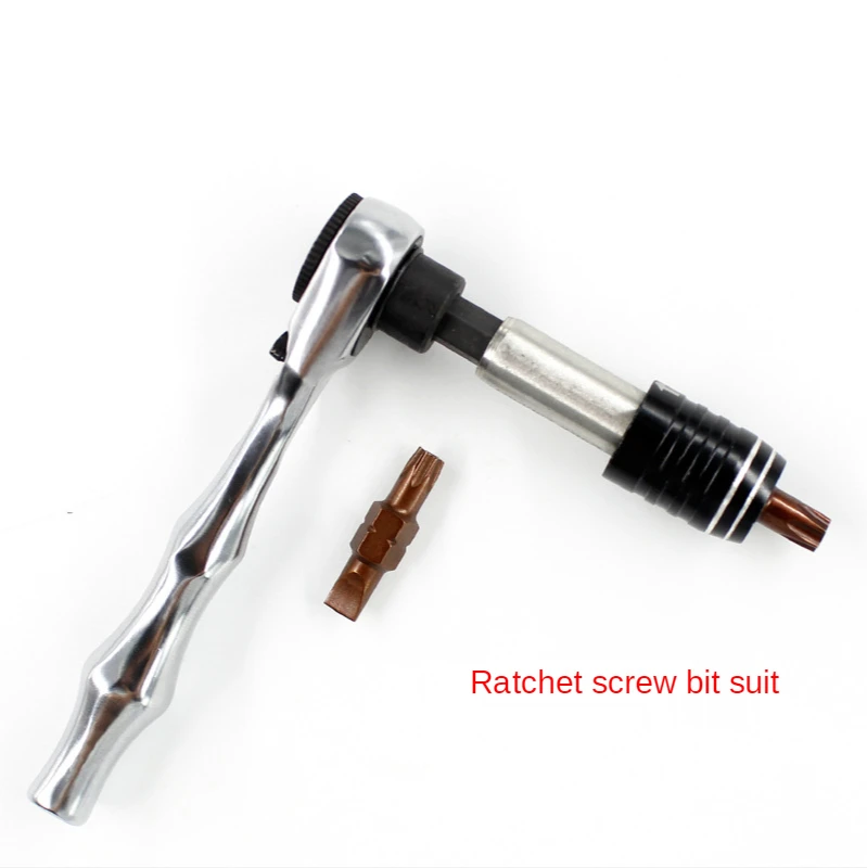 

12 in 1 Mini Portable 1/4 inch Ratchet Socket Wrench & Double Headed Screwdriver Bits Set Hand Repair To Hand Tool