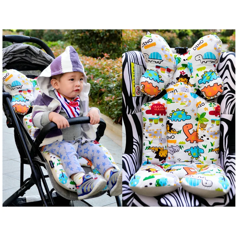 

Baby Stroller Cushion Cartoon 2 Sides Soft Seat Pad Mattress Mat Toddler Wheelchair Accessories Pram Trolley Thick Pad Cart Cove