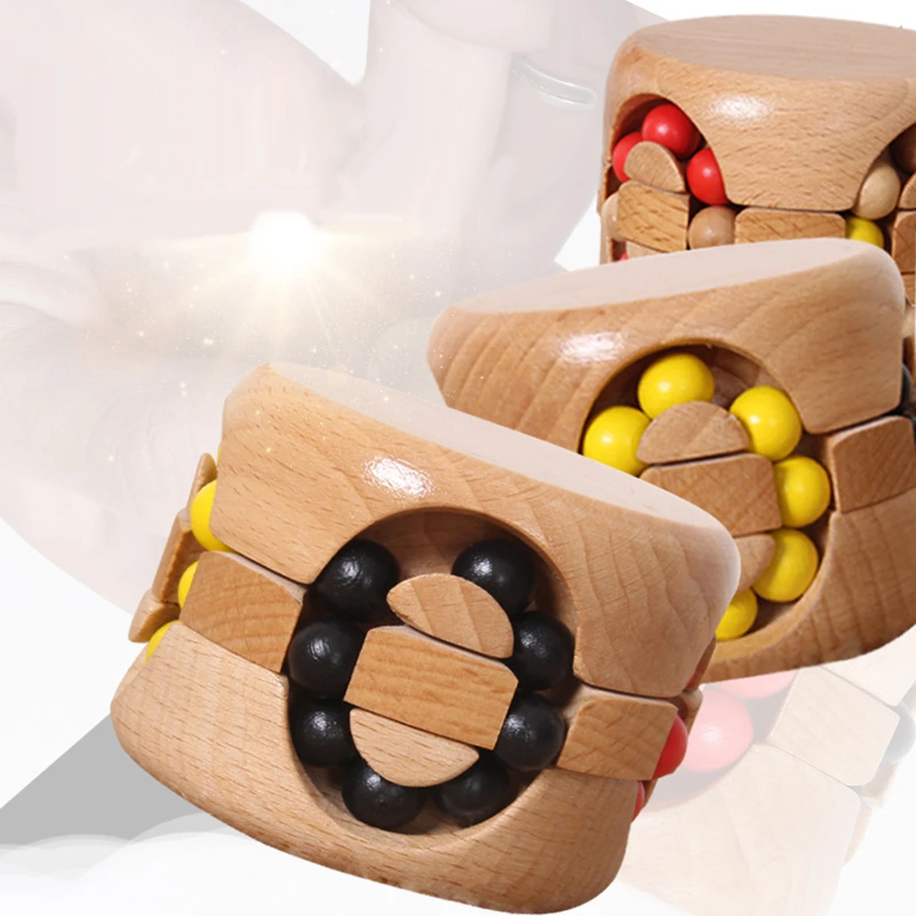 Игрушка фиджет куб из бисера Kong Ming Lock снятие стресса сенсорные игрушки Снятие