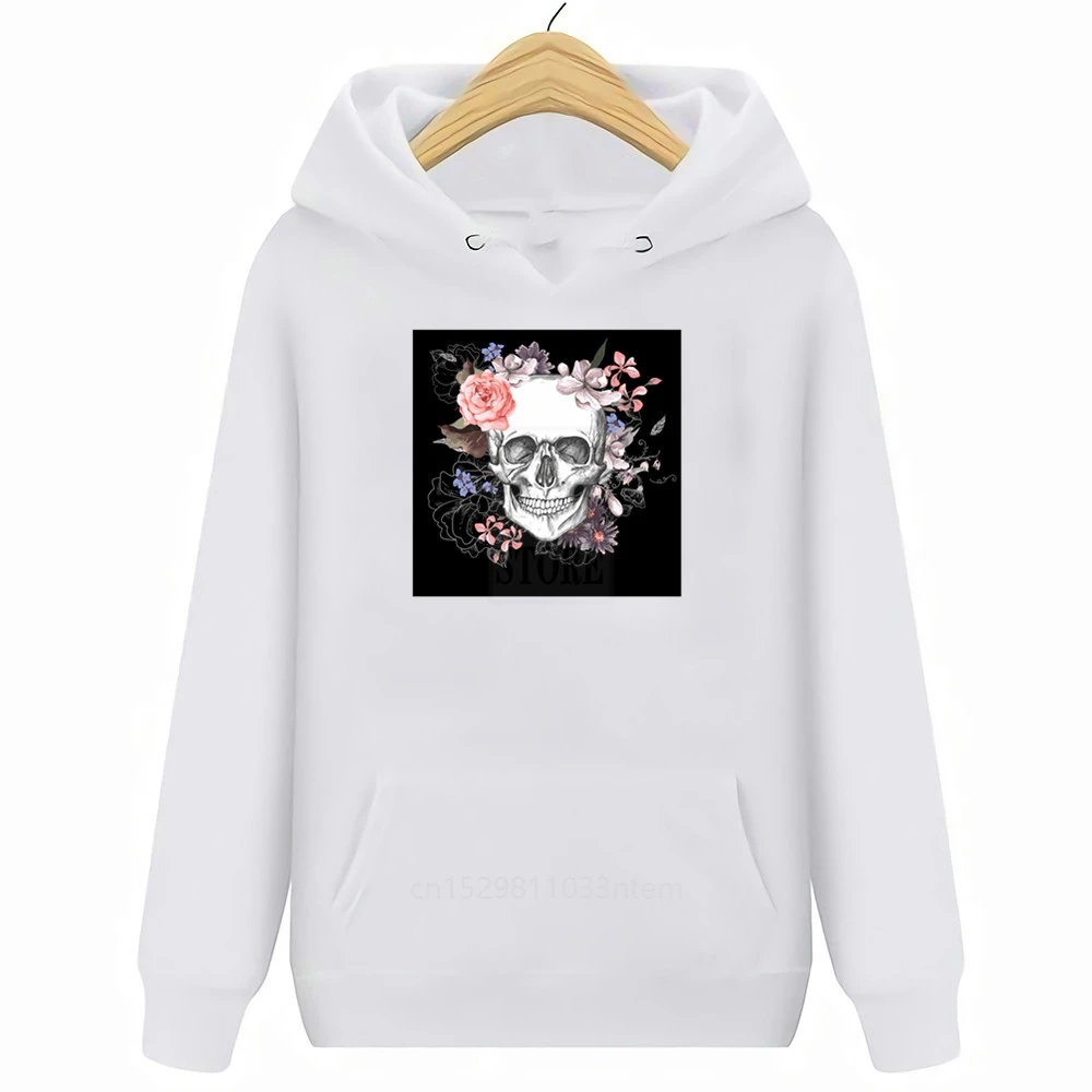 

Casual Fashion T Shirt Men s Cotton Short Sleeve Skull And Flowers Day Of The Dead T Shirt