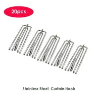 high quality 20pcs stainless steel curtain hook with 4 claws for curtain trackroman rodcurtain cloth accessoriesnew durable