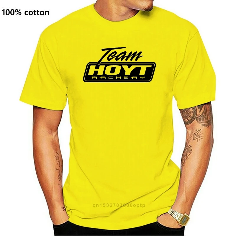 Команда Hoyt стрельба из лука черный логотип Футболка Pro олень Охотник лук