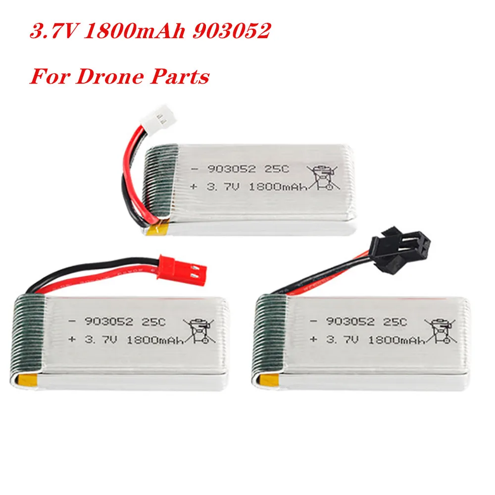 

3.7V 1800mAh 903052 25C Lipo Battery For KY601S SYMA X5 X5S X5C X5SC X5SH X5SW X5UW X5HW M18 H5P HQ898 H11D H11C Drone Parts