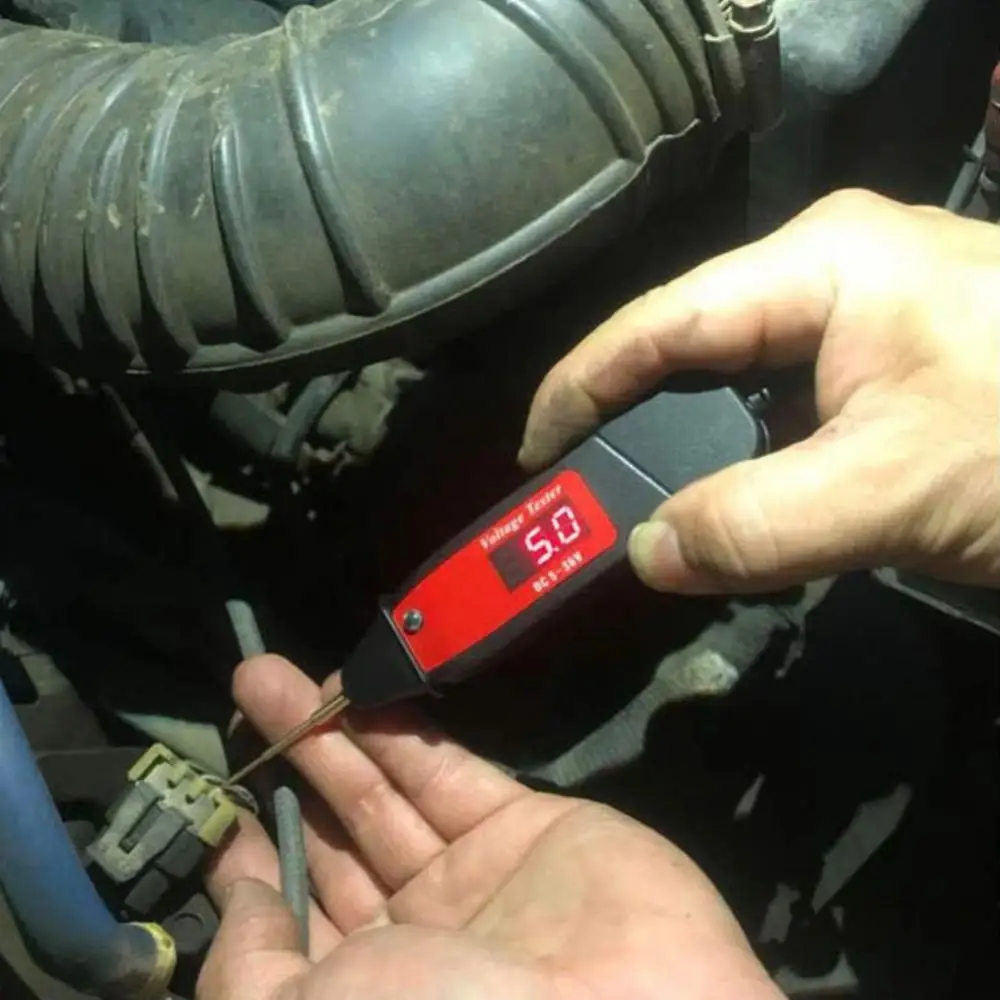 Автомобильный цифровой тестер напряжения с ЖК-дисплеем зонд электрического