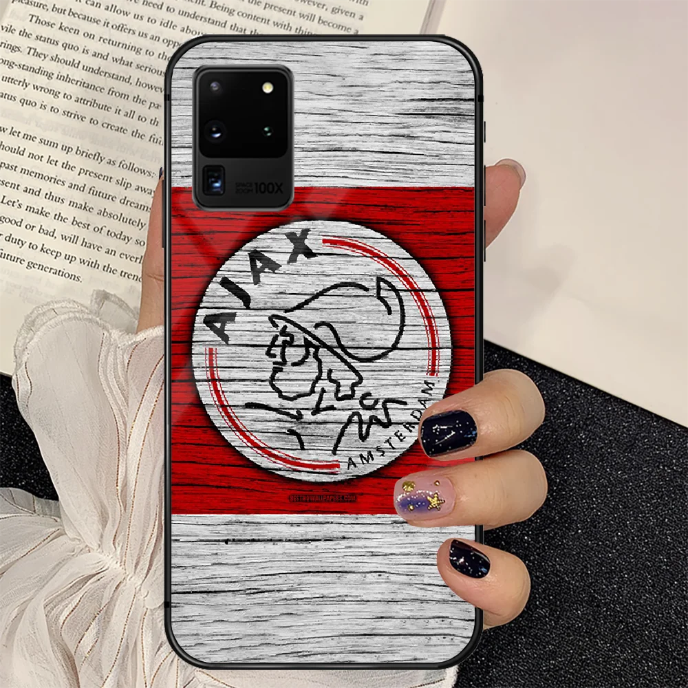 

Ajax Flag Phone Tempered Glass Case Cover For Samsung Galaxy S Note 5 6 9 10 10E 20 21 FE Plus Uitra Coque Luxury Silicone