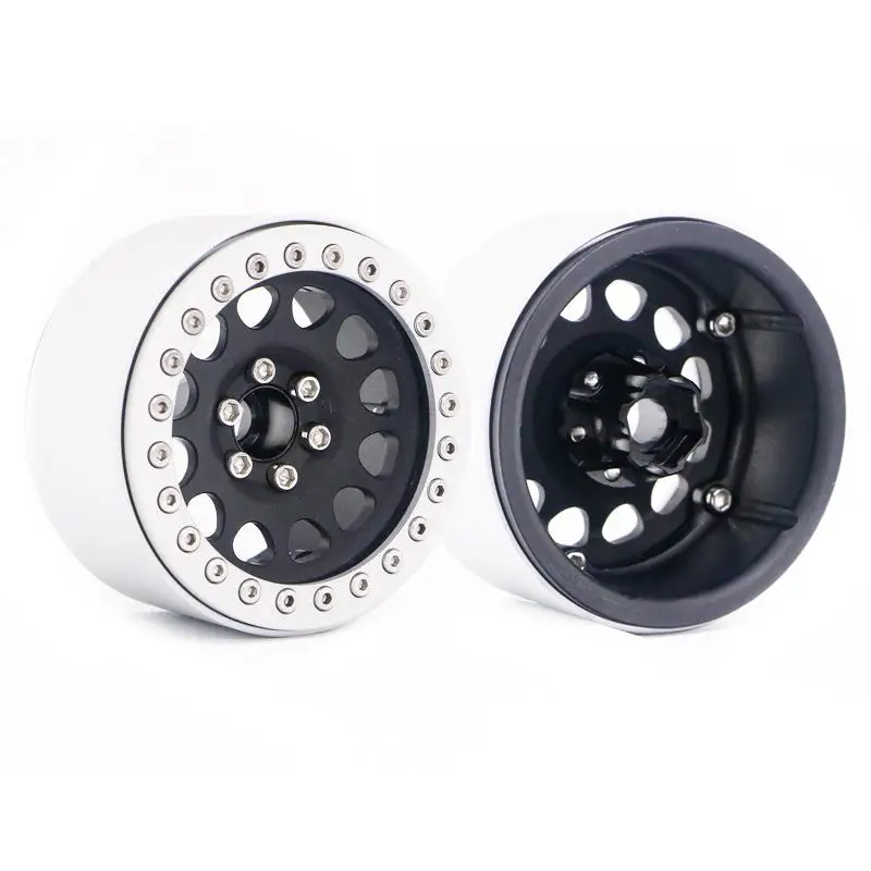 

4PCS Aluminum 2.2 Beadlock Wheel Rims for1/10 RC Rock Crawler Axial SCX10 RR10 Wraith 90048 90018 Traxxas TRX4 TRX-6
