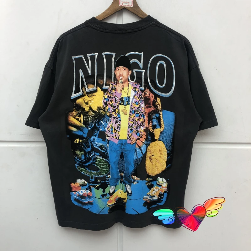 

2021 Digital Printing T-shirt Men Women High Quality Graghic Logo Print Vintage Tee Heavy Fabric Short Sleeve Oversize Tops