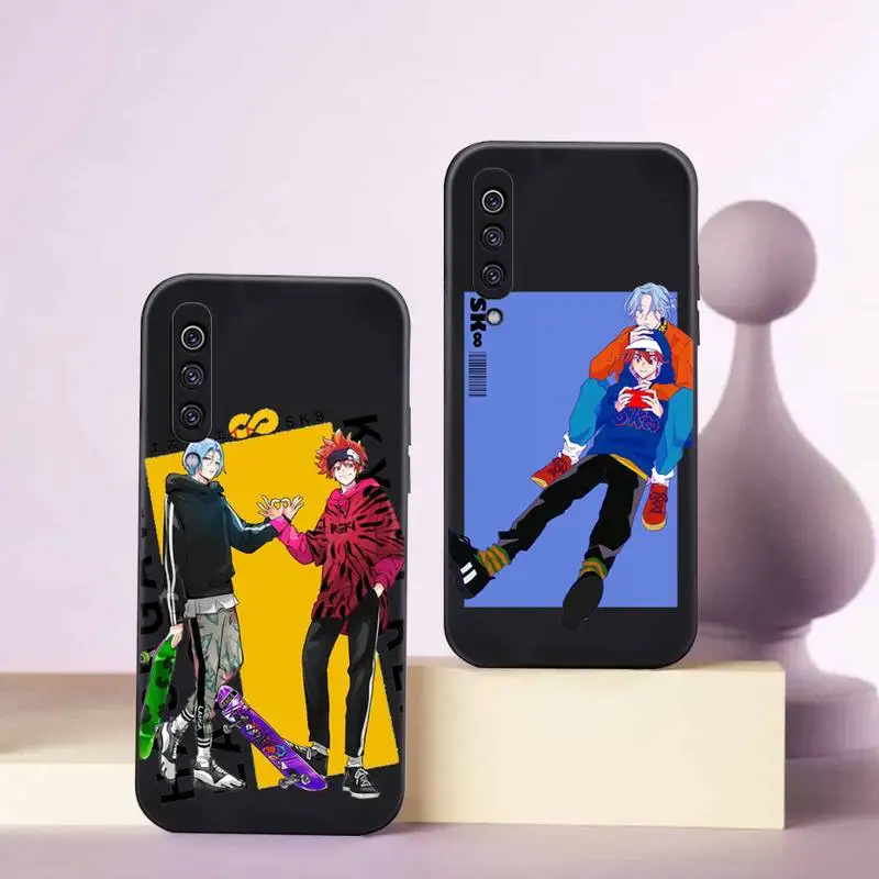 

SK8 The Infinity Anime Cartoon Phone Case Black Color For Samsung s21 ultra s20 fe s10 Note 20 10 Plus a52 a32 a12 a72 a71 Shell