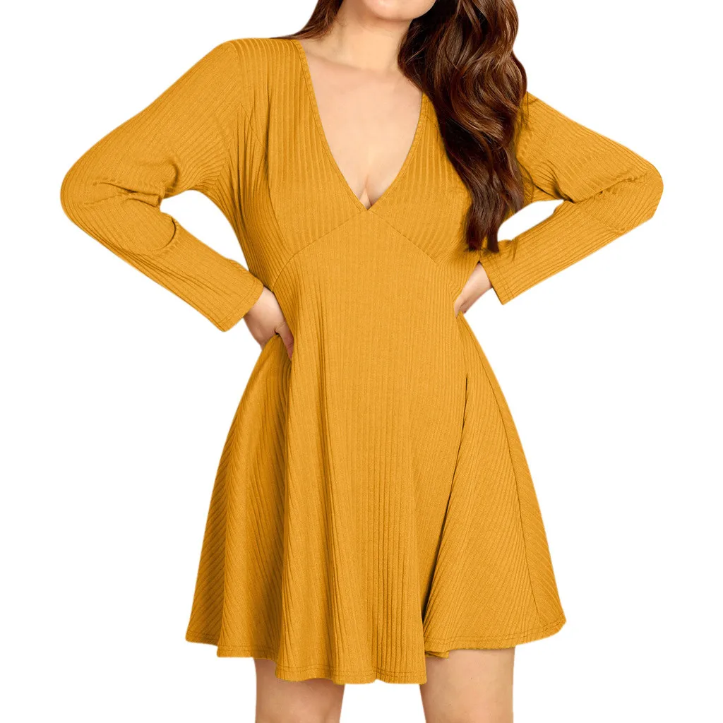 Весеннее трикотажное свободное платье в рубчик для женщин новинка 2020