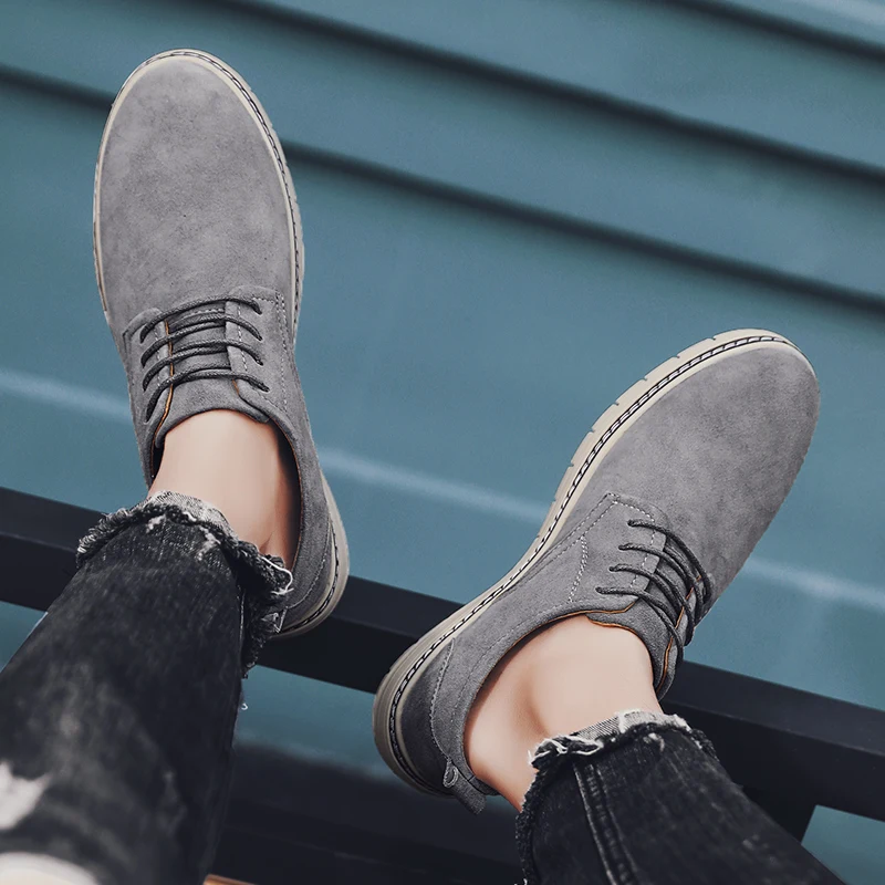 2019 Сезон весна-осень Мужские туфли в британском стиле Новая модель замшевых