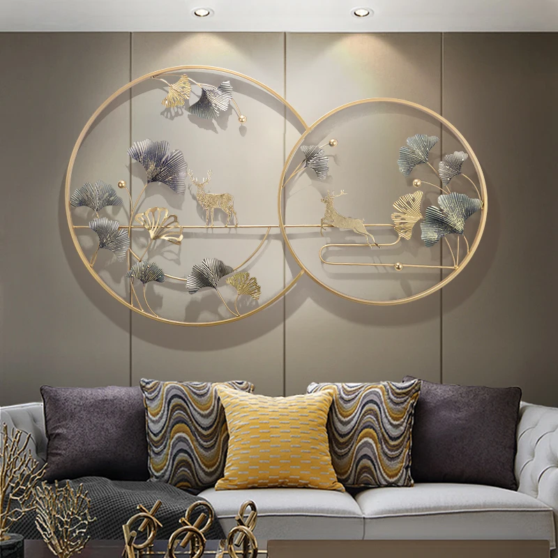 

Ginkgo Wall Decoration TV Background Wall Decoration Decoration Living Room Porch Creative Fashion Pendant Wall Decoration