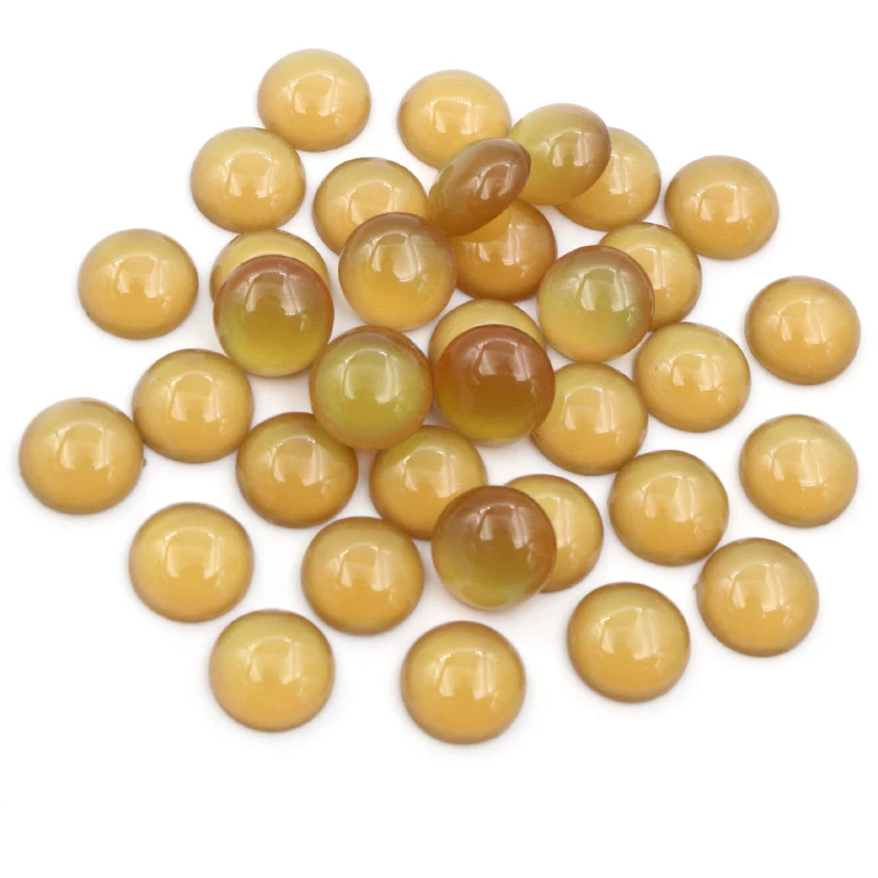 40 шт./лот 8 мм 10 12 цветной Янтарный Опал Кристалл Плоская задняя крышка кабошоны из