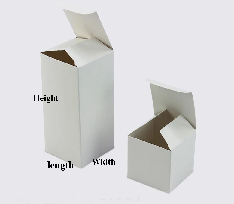 

50 pieces Blank white paper packaging recycled kraft paper gift box handmade soap packaging cardboard packing carton box