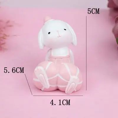 Kawaii с милым кроликом; сказочный сад, миниатюра фигурки моды стол служебный автомобиль аксессуары для украшения дома, рождественский подарок для девочек - Цвет: C