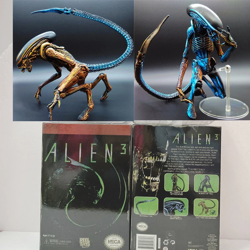 18 см два цвета Оригинальные NECA игрушечные инопланетяне синий Alien Xenomorph figma Хищники