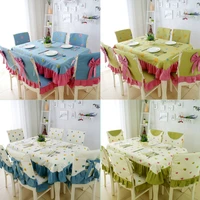 high quality cotton dining table cloth chair cover stereoscopic embroidered table cover cupboard coffee table furniture cover