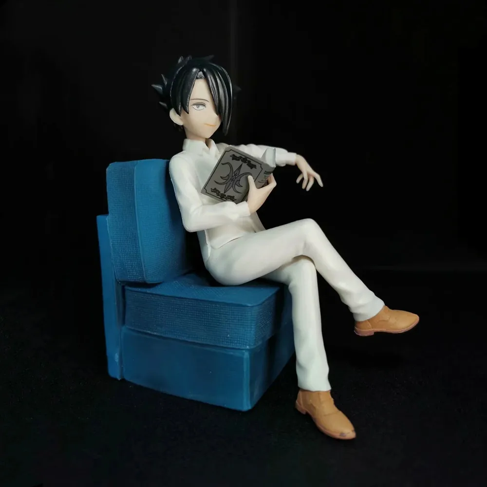 

Anime Figure The Promised Neverland Japanese Figma Emma Norman Ray Sitting Sofa Action Figurine PVC Toys Collectible Model Doll