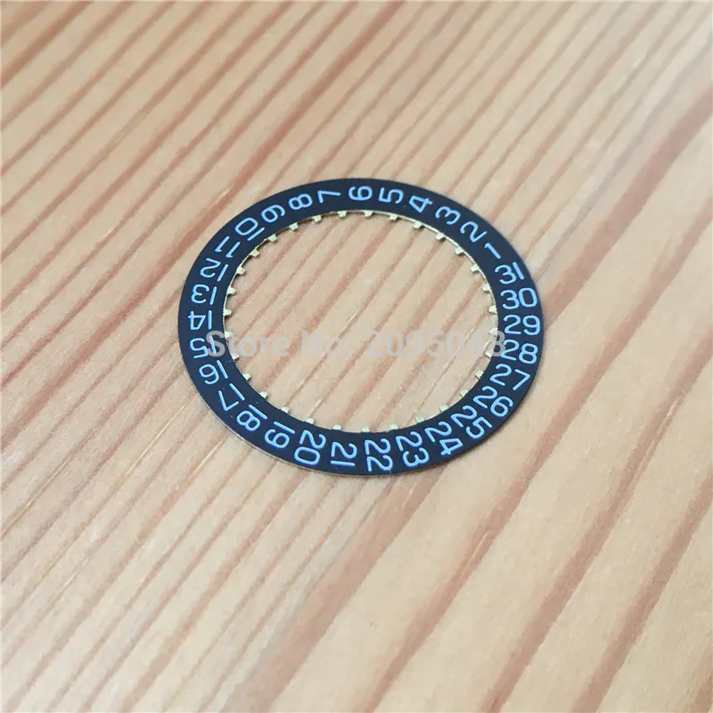 black white letter calendar bezel for ETA2892 watch movement replacement parts